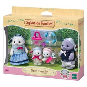 Epoch La Famille Phoque - Plongez dans l'univers de la Famille Sylv - Figurines Animaux Miniatures - Jouet Enfant 3 Ans et + pour stimuler l'imagination des Enfants - 5759