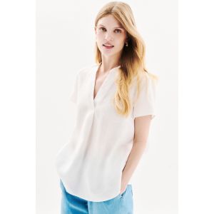 Caroll SK067-KATB Blouse, Blanc, 44 Femme