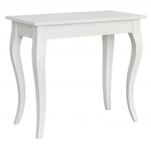 Les Tendances - Console extensible blanche 8 places - 48 à 204 cm Landie - Support 2 pieds