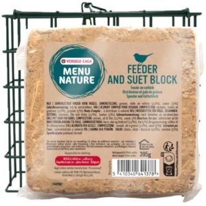 Versele Laga Distributeur et friandise - Menu nature - Feeder and suet block - Pain de graisse - 395 g