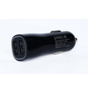 Poss Chargeur de voiture usb 2 prises