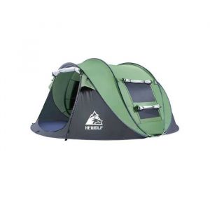 Tente Pop Up Autod&eacute;ployable 3 Personnes Vert 150x260x105 Cm, Montage Rapide En 3 Secondes, Id&eacute;ale Pour Camping Et Festivals