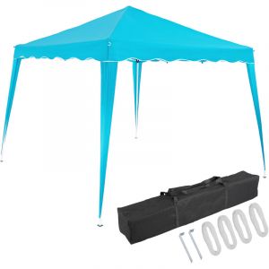 Deuba Tonnelle Tente de Jardin 3x3 m pavillon r&eacute;ception Pliable Bleu Clair + Sac de Transport