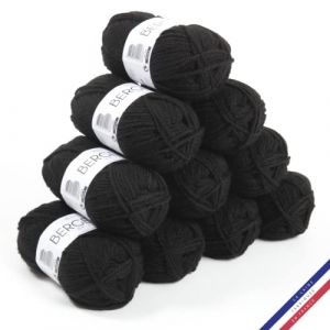 Pelote de Laine - BERGERE DE FRANCE - Barisienne 7 - 100% Acrylique - Couleur Toucan - Lot de 10 Pelotes