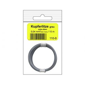 Donau Elektronik Fil de c&acirc;blage 110-9 1 x 0.04 mm&sup2; gris 10 m W242741