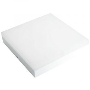 Digilamp - Luminaire Plafonnier Carré led 12W, Applique essentiel plastique blanc, 4000K 800lm