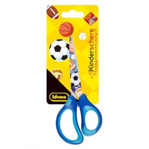 Idena 14028 - Ciseaux souples avec motif de balles, bleu, 1 pièce