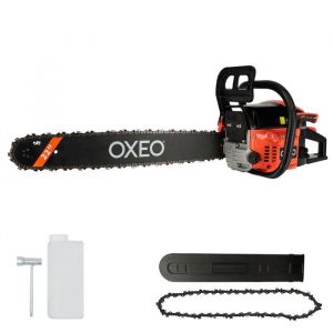 Tron&ccedil;onneuse thermique - Cylindr&eacute;e 62cm3 - Grand guide 22 pouces 55cm - 2 cha&icirc;nes