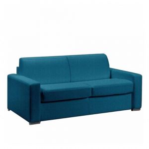 Italian Spirit Inside 75 Canapé convertible rapido MASTER 140cm matelas 18cm Tissu Velours bleu paon
