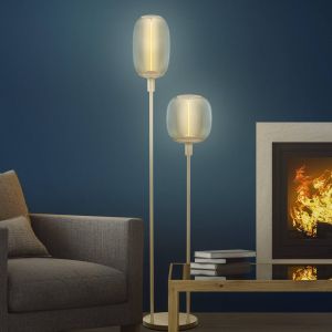 Ledvance Decor stick floor: Lampe sur pied, 2 x E27, beige, acier inoxydable, scénarios lumineux personnalisés, idéale pour les espaces de vie,