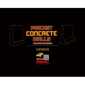 Meng Model Préfabriqué Murs en béton (résine)- 1/35 - Accessoire