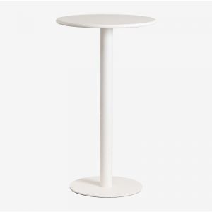 Table de jardin haute ronde en métal (Ø60 cm) Mizzi SKLUM Blanc Gardenia