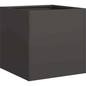 VidaXL Jardinière noir 40x40x40 cm acier laminé à froid
