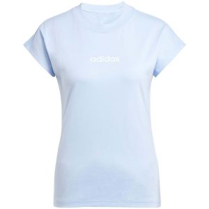 Adidas T-shirt Essentials Linear manches courtes bleu clair femme - S
