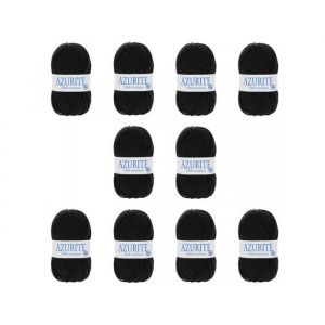 Lot de 10 pelotes Azurite Noir - 100% Acrylique - 50g/140m - Distrifil