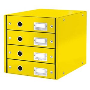 Leitz Module de classement Click&Store Wow 4 tiroirs jaune