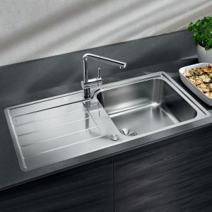 Blanco 525327 CLASSIMO XL 6 S-If &Eacute;vier de Cuisine en Acier Inoxydable, Edelstahl B&uuml;rstfinish, 60 cm Unterschrank