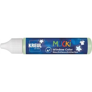 C.Kreul 24436 - Mucki Window Color peinture luminescente nocturne, stylo 29 ml, peinture pour fen&ecirc;tres &agrave; base d'eau, v&eacute;g&eacute;talien, facile &agrave; peindre, lavable