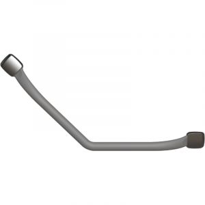 Pellet Barre d'appui coudee 135&deg; mana acier gris 33x33cm
