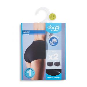 Sloggi Culotte Femme Noir T48 - Le Lot De 2 Culottes