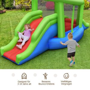 Château gonflable Coast snail avec 2 toboggans et panier de basket 410 x 190 x 197 cm