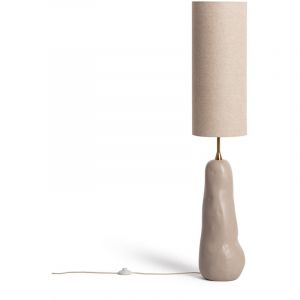 Lampe à Poser Céramique et Toile Bryony Taupe