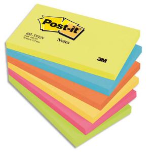 Image de Post-It 6 Notes repositionnables Tutti Fruitti 100 feuilles (76x127 mm)