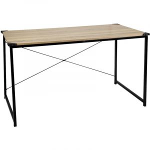 Lir Bureau en métal avec plateau 70x120x60cm 7house - Chêne/Noir
