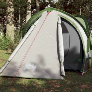 VidaXL Tente de camping 2 personnes vert 320x140x120 cm taffetas 185T