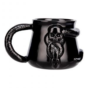 Paladone Harry Potter Dark Mark Nagini Snake Mug sous licence officielle 400 ml Tasse à café en céramique noire Motif mangemort Produit Wizarding World Cadeau pour adultes et têtes de potier