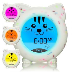 Horloge Enfant Zeepy Kip Le Chaton Réveil Educatif Jour/Nuit & Veilleuse USB