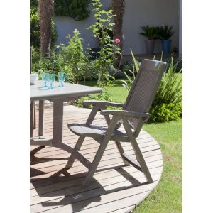 Image de Grosfillex Fauteuil de jardin Fidji III à dossier réglable en résine