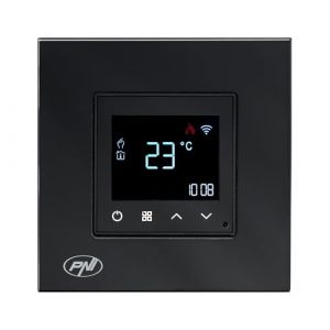 PNI Thermostat intelligent CT26B WiFi, chauffage &eacute;lectrique au sol ou groupe de pompage, capteur de sol inclus, 10A, montage encastr&eacute;, contr&ocirc;le depuis l'application Tuya Smart, programmation quoti
