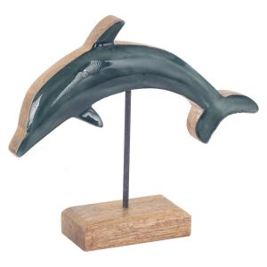 Signes Grimalt Dauphin d&eacute;coratif en bois pour la maison, figurine animale de Style moderne, ornement Unique pour cadeaux et d&eacute;coration int&eacute;rieure