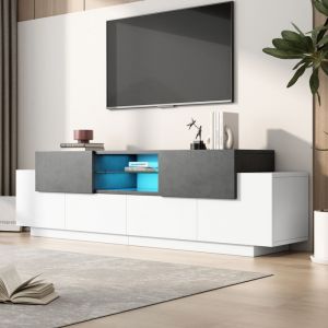 Lit Mezzanine 90x200 cm - Lit Enfant Ado avec Bureau et Rangements Escalier S&eacute;curis&eacute; et USB-C MDF et Bois - Blanc Sans Matelas