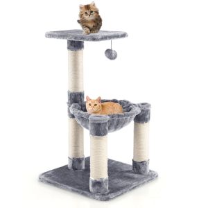 Coast Multi -Storey Scratching Post Arbre à chat avec un hamac confortable gris