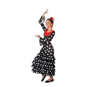 AC-Déco Déguisement danseuse flamenco - 10/12 ans - Noir - Enfant - Livraison gratuite - Noir