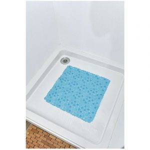 Tendance Tapis Fond de douche anti-d&eacute;rapant Bulles 50 x 50 cm Bleu - Bleu