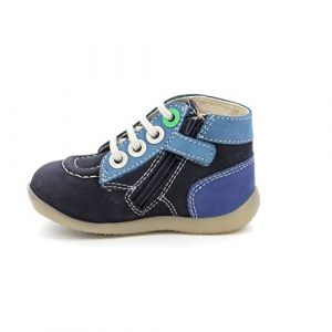 Kickers Bonzip, Bottillons Garçon, Bleu, 19