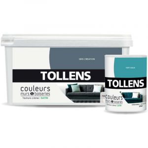 Tollens Peinture Couleurs - Ultra résistante Satin - Gris Blanc - 2,5L+20%