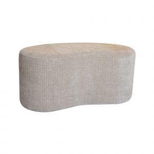 Now's Home Banc en Velours Côme beige - 80x43x36 cm