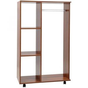 MH Armoire à vêtements sur roulettes MOBY marron