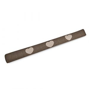 Beautissu Tuuli Boudin Bas de Porte - Fenêtre - Isolant - Contre Les Courants d'air Froid - Coton - 120 cm Poids 1,2kg - Marron