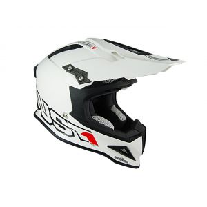 Image de Just1 Casque cross J12 Solid blanc - XS