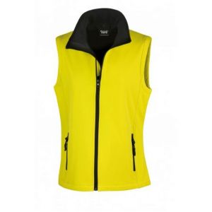 Result Gilet sans manches softshell femme Jaune / Noir XXL