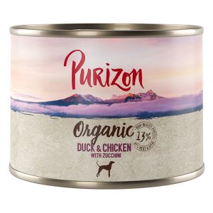Purizon Organic Bio 6 x 200 g - canard, poulet & courgettes