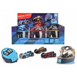Dickie Toys 203165000 Formula E Mini voiture de course RC avec t&eacute;l&eacute;commande 2 canaux jusqu'&agrave; 6 km/h T&eacute;l&eacute;commande incluse C&acirc;ble de chargement pour v&eacute;hicule 3 mod&egrave;les diff&eacute;rents al&eacute;atoire &agrave; partir de 3 ans