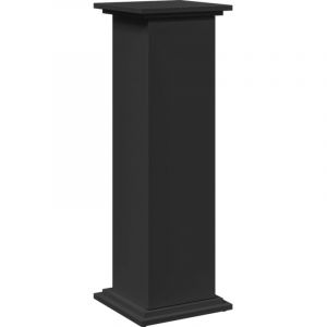 VidaXL Piédestal avec rangement noir 31x30x90 cm bois d'ingénierie