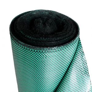 Toile de paillage tiss&eacute;e 90g/m&sup2; - Rouleau - G&eacute;otextile Anti-Mauvaises Herbes Haute r&eacute;sistance - Coloris Vert - Usage Jardin, all&eacute;es, Cultures