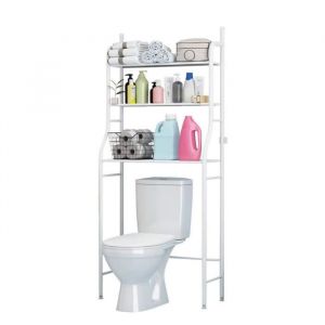 Freosen - Meuble wc ou machine à laver- Étagère de salle de bains 3 étagères-68x160x25cm(LxHxP)